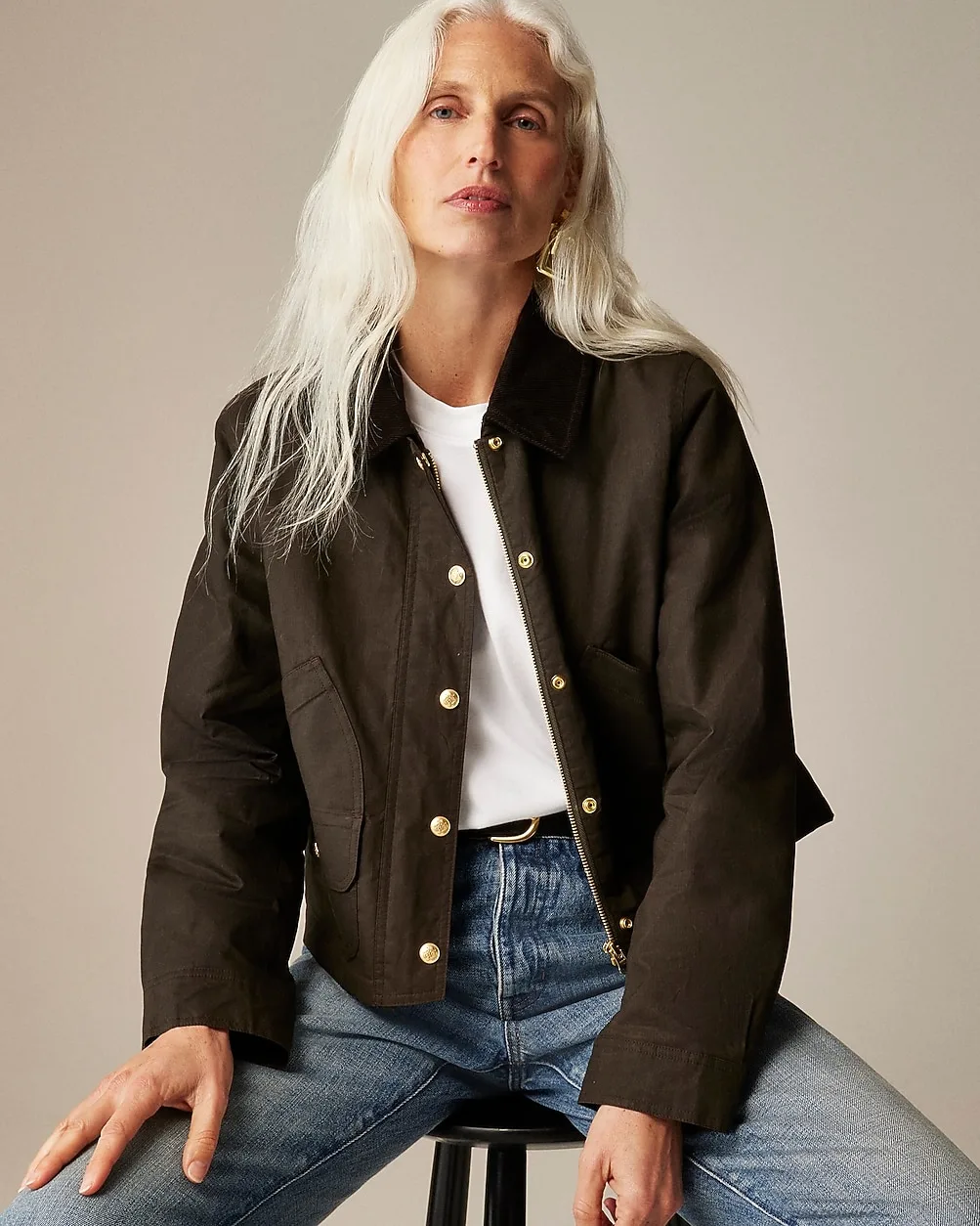 Short Barn Jacket in English Ripstop Cotton by J.Crew