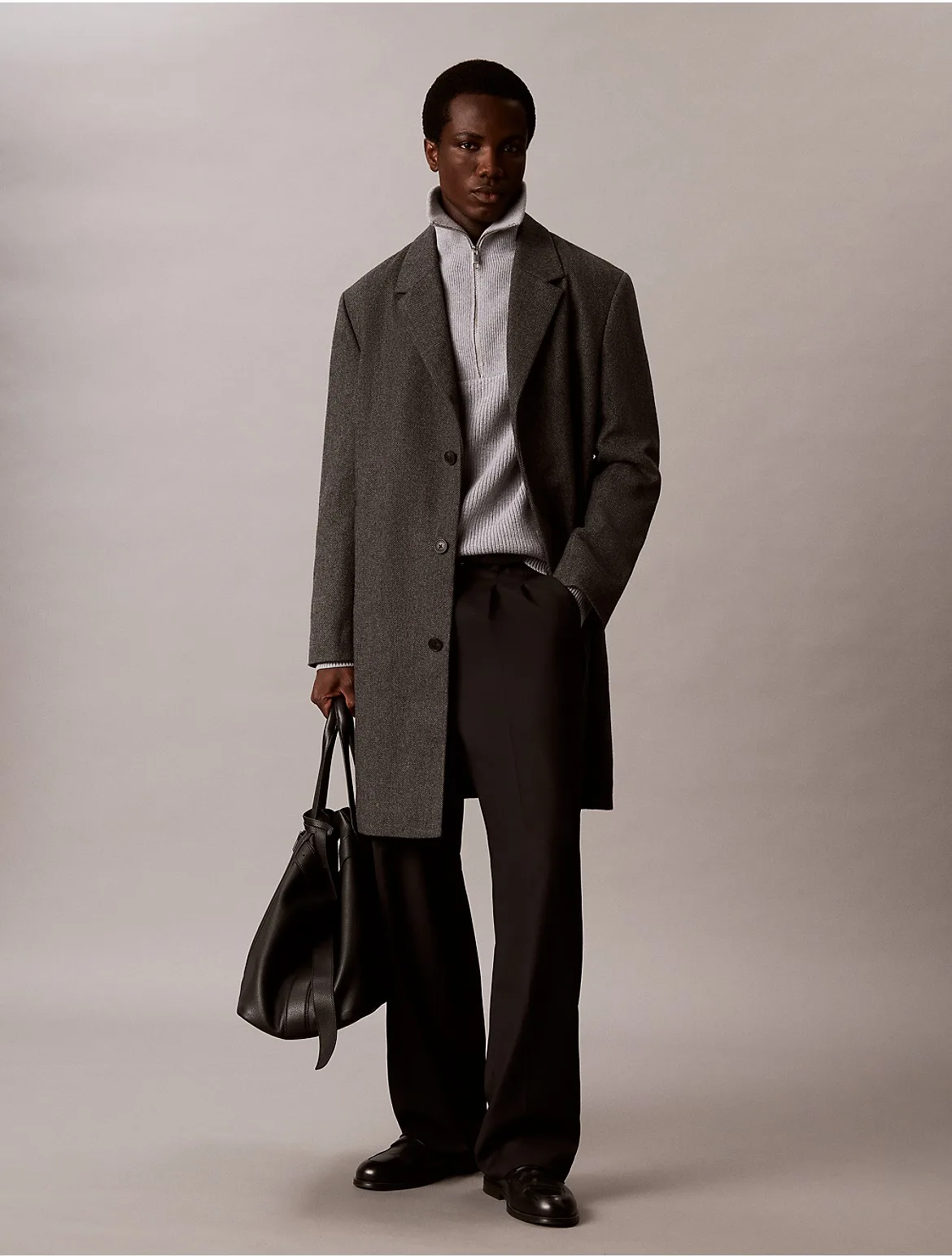 Herringbone Topcoat by Calvin Klein