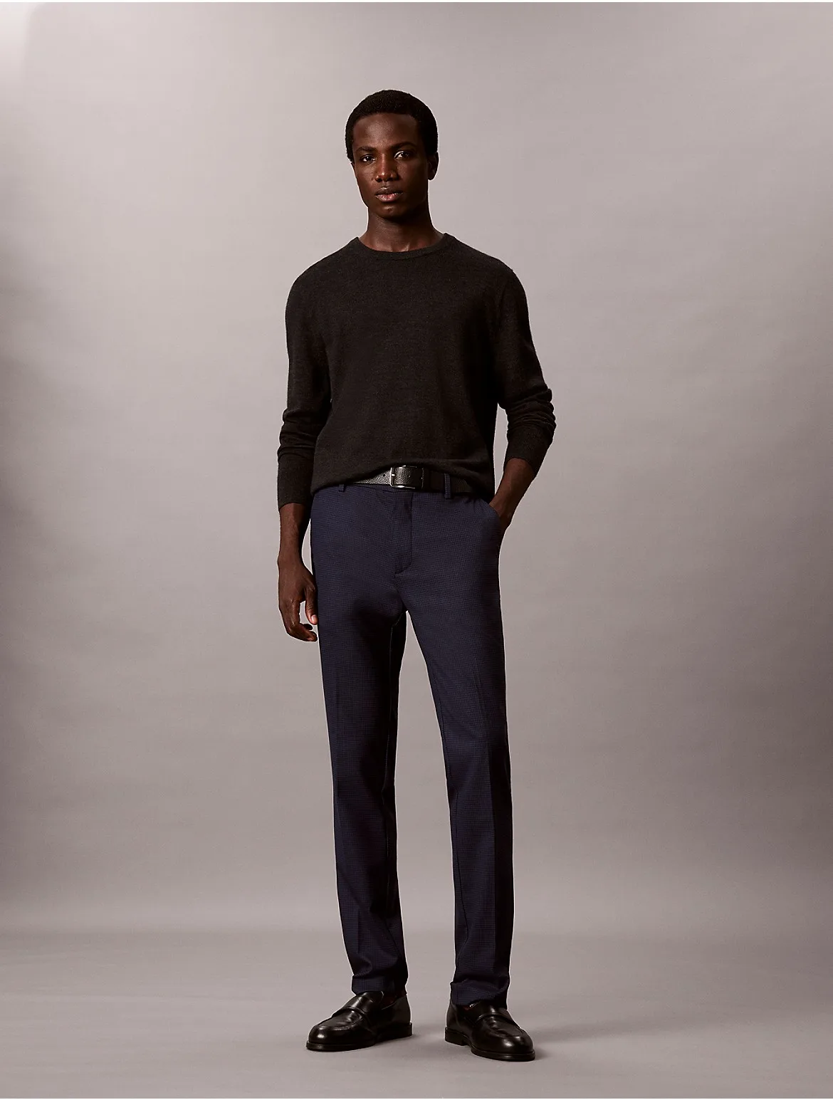 Slim Plaid Pants by Calvin Klein
