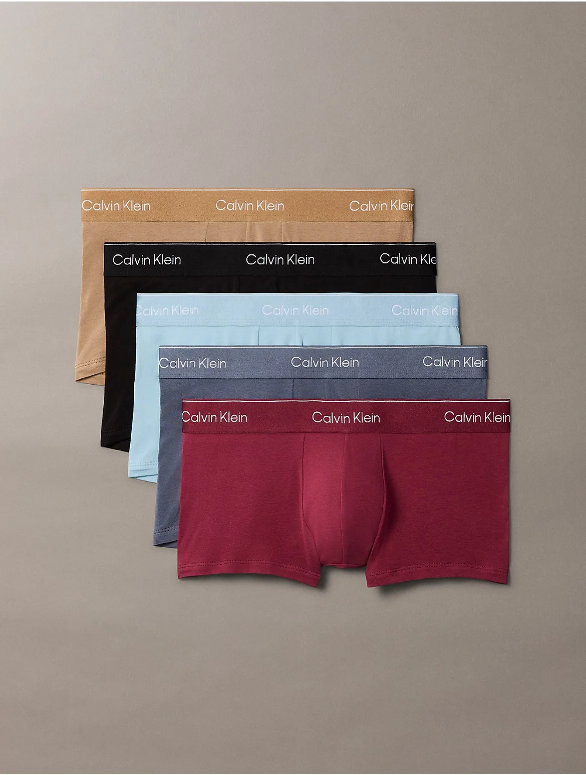 Icon Cotton Stretch 5-Pack Low Rise Trunk by Calvin Klein