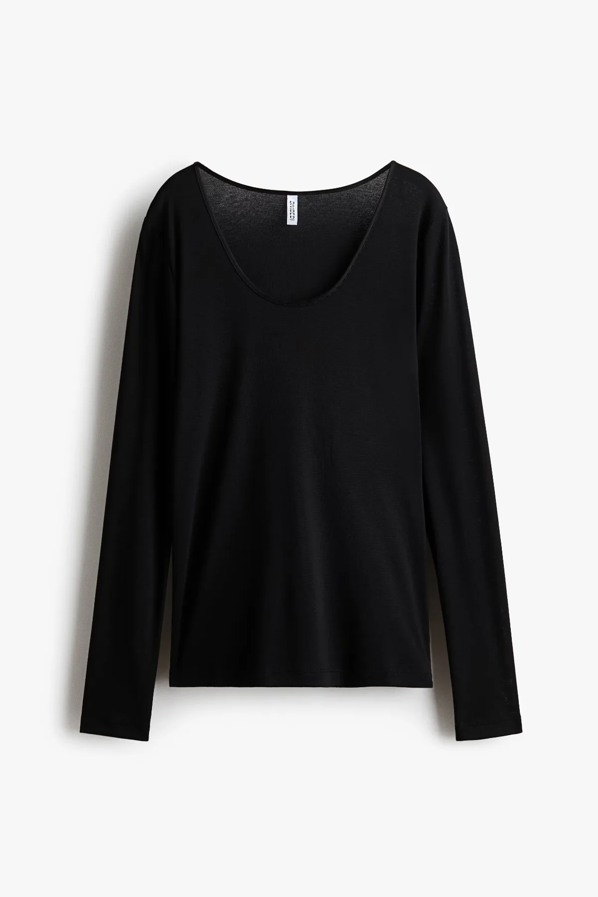 Long-Sleeved Scoop-Neck Top by H&M