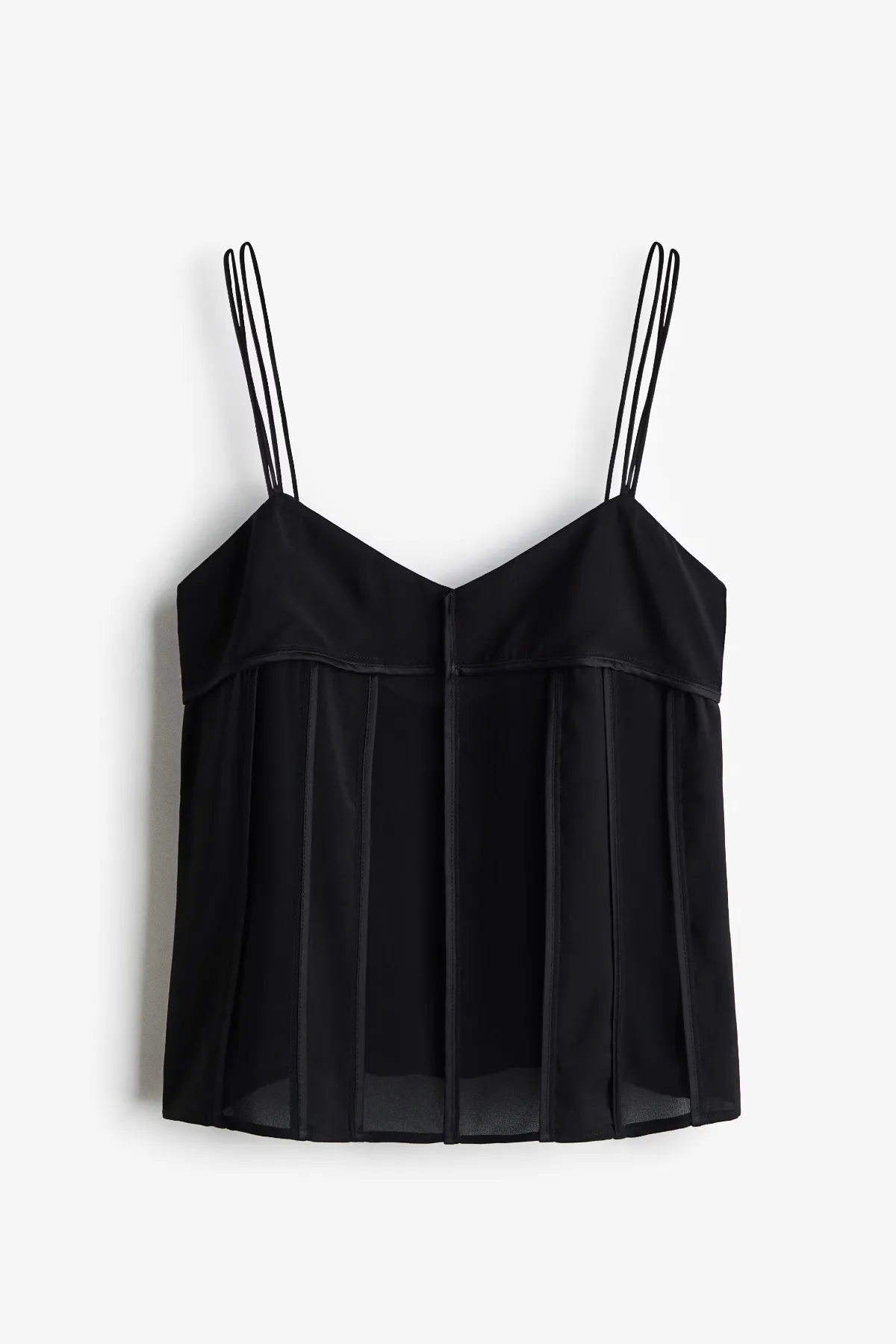 Piping-Detail Strappy Top by H&M
