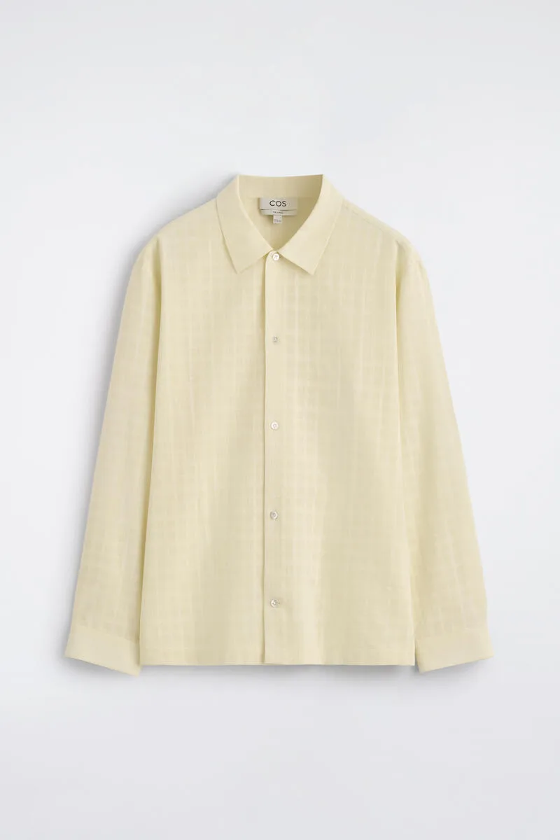 Checked Cotton Jacquard Shirt by COS