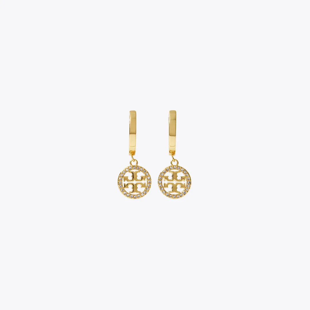 Icon Pav Hoop Earrings by Tory Burch
