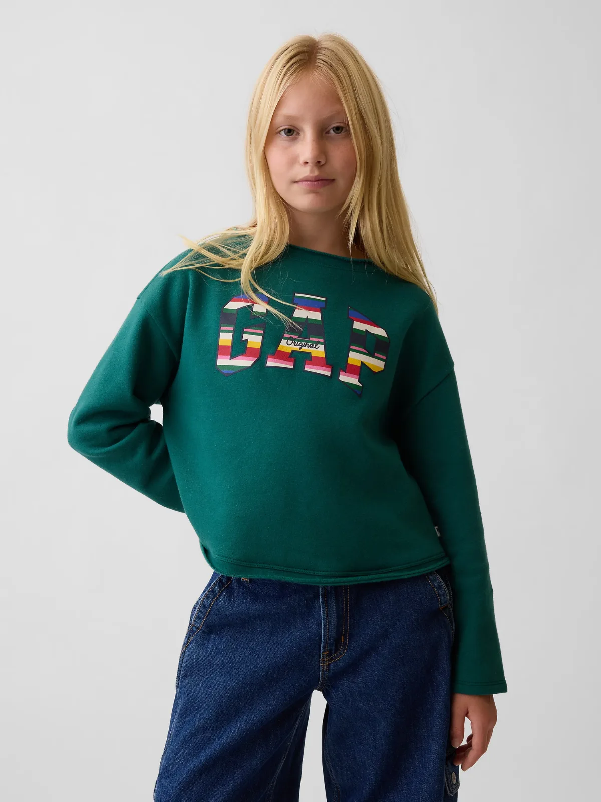 VintageSoft Rollneck Logo Sweatshirt by Gap