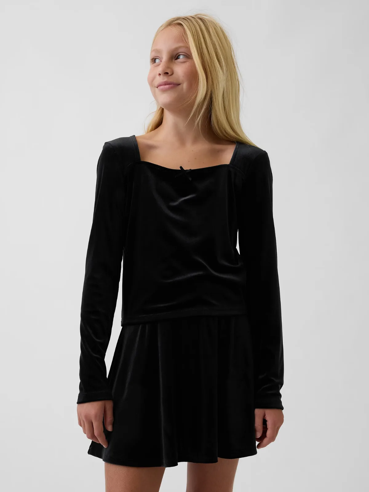 Velour Square-Neck Top by Gap