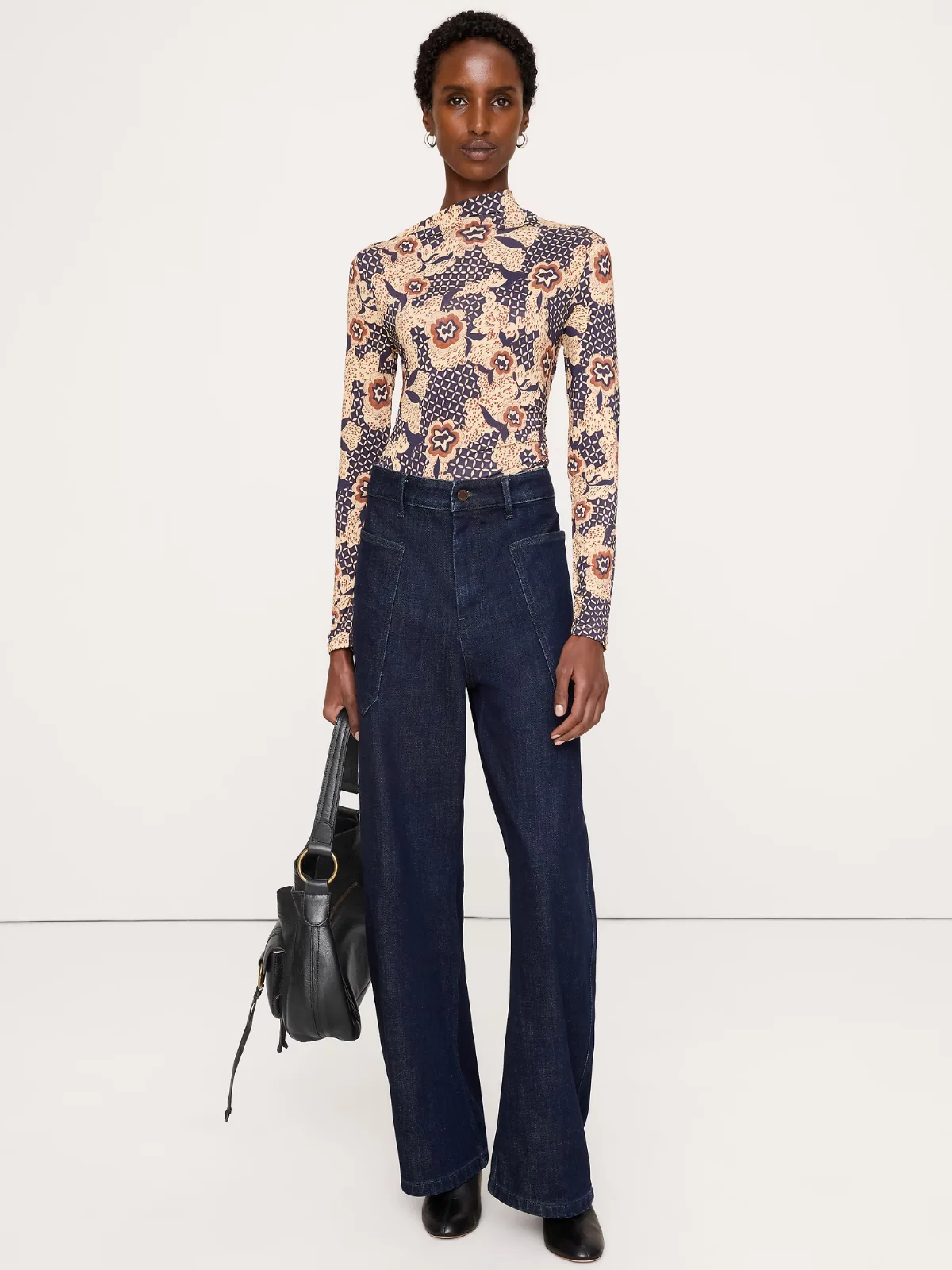 Jersey Draped Asymmetrical Top by Banana Republic