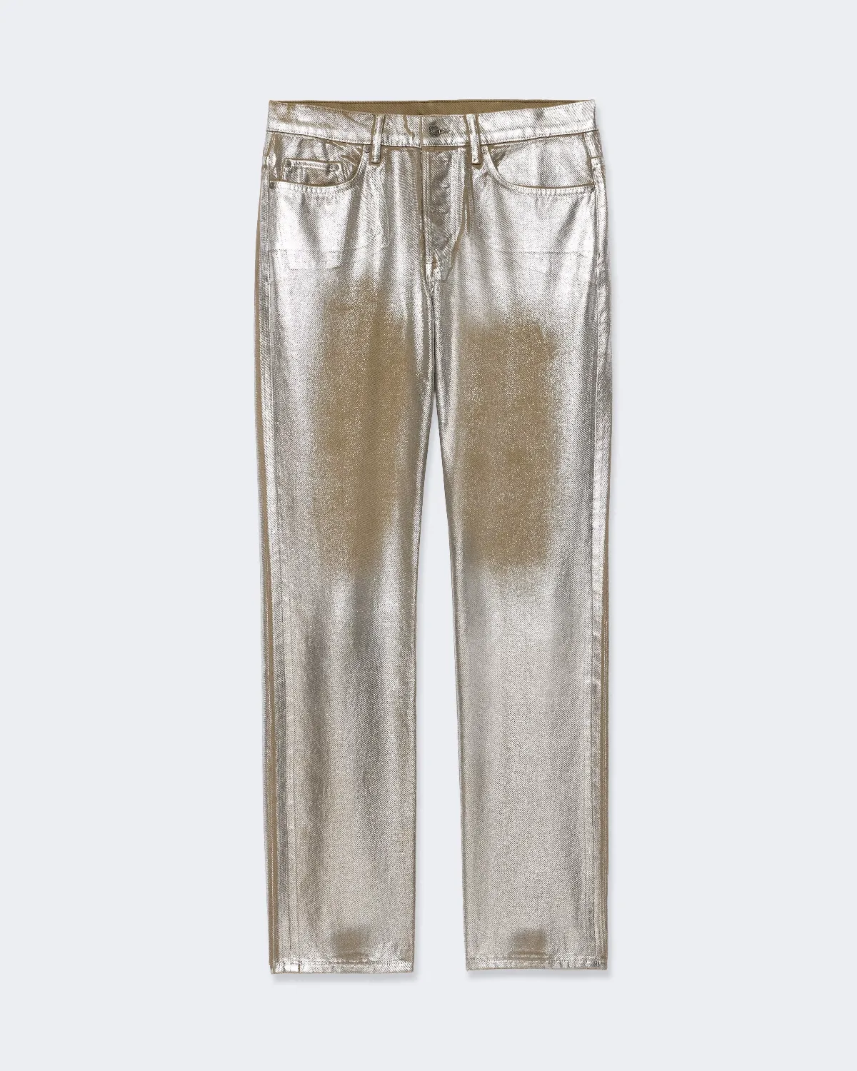 Slim-Straight Leg Metallic Coated Jeans by AllSaints