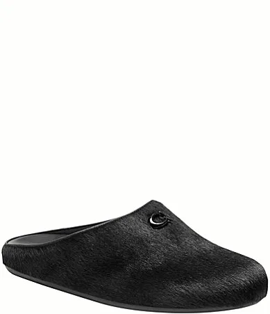 Sculpted C Soft Calf Hair Mules by Coach