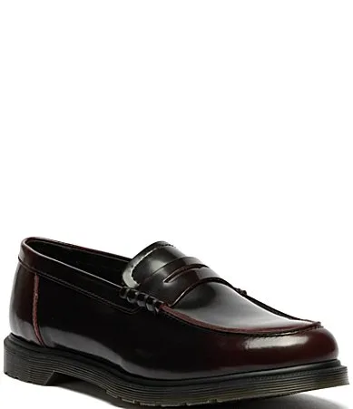 Mayfare Arcadia Rub Off Leather Penny Loafers by Dr. Martens