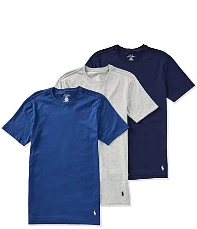 Short Sleeve Slim Fit Cotton T-Shirt 3 Pack by Polo Ralph Lauren