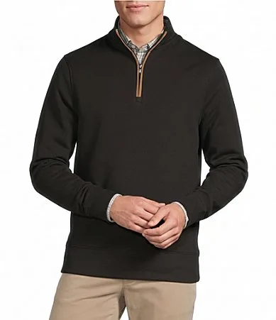 Blue Label Interlock Quarter-Zip Pullover by Cremieux