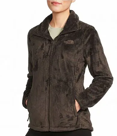 Osito Silken Raschel Fleece Stand Collar Long Sleeve Zip Front Jacket by The North Face