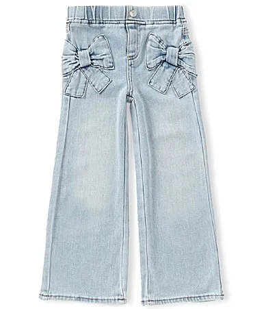 Bow Patch Wide Leg Jeans by Tractr