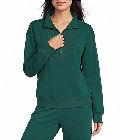 Knit Quarter Zip Coordinating Pullover by Copper Key