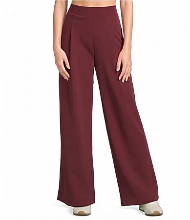 AirEssentials High Rise Full Length Pleated Knit Coordinating Trousers