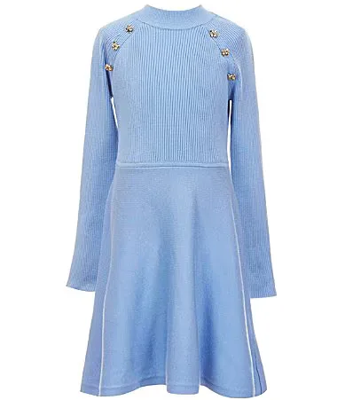 Long Sleeve Ribbed Sweater Dress by In San Francisco