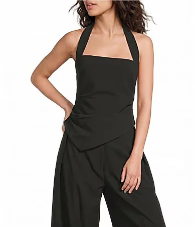Cosette Halter Neck Sleeveless Coordinating Top by Line and Dot