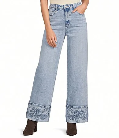 Bayeas Flora High Rise Wide Leg Jeans by Bayeas