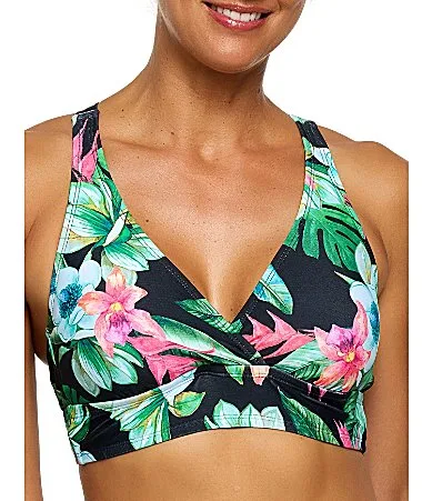 Athena Blue Hawaii 25Min. Sport Bikini Surplice V-Neck Halterkini Swim Top