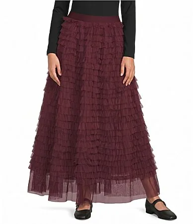 Apricot London Tulle Multi Tiered Maxi Length Skirt