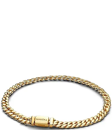 Pandora Gold Cuban Chain Bracelet