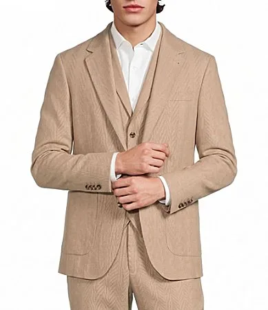 Murano Slim Fit Herringbone Suit Separates Blazer by Murano