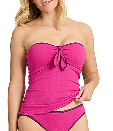 Island Cays Cabana Tie Front Bandeau Swim Top by Tommy Bahama