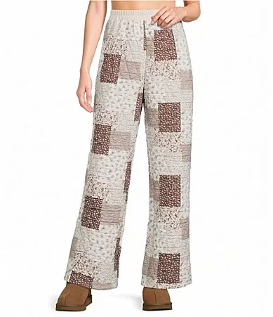Multi Floral Patchwork Quilted Lounge Coordinating Pants by Blu Pepper