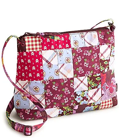 Original Zip Hipster Festive Check Patchwork Crossbody Bag by Vera Bradley