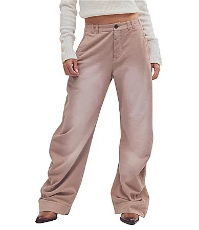 Spotlight Low Rise Barrel Leg Knit Trouser Pants