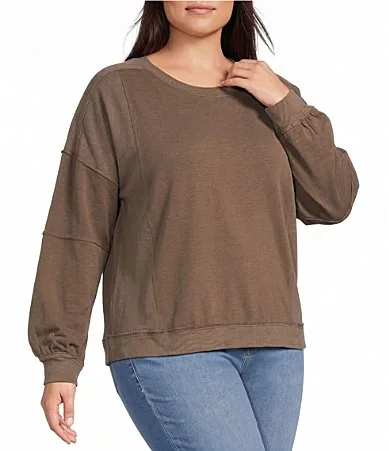 Long Sleeve Crew Neck Knit Top by Westbound
