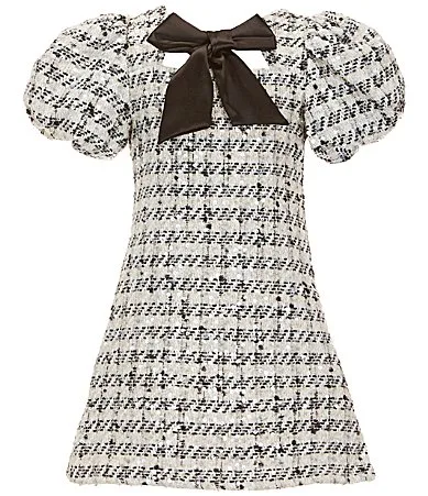 Bow Neck Shift Dress by GB