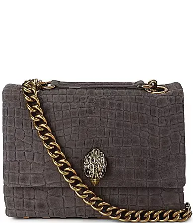 London Large Kensington Kurt Suede Shoulder Bag by Kurt Geiger