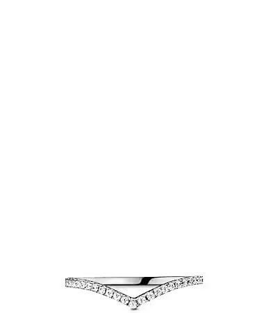 Sparkling Wishbone Sterling Silver Band Ring by Pandora