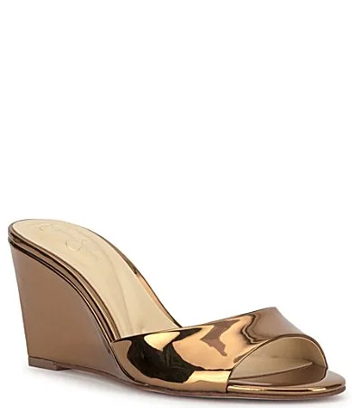 Bolir Metallic Wedge Sandals by Jessica Simpson