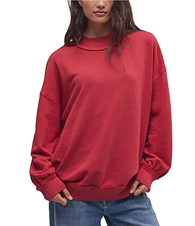 We the Free Palm Spring Mock Neck Long Sleeve Knit Pullover by Free People