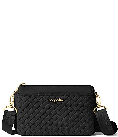 Manhattan Collection Perry Nylon Woven Crossbody Bag by Baggallini