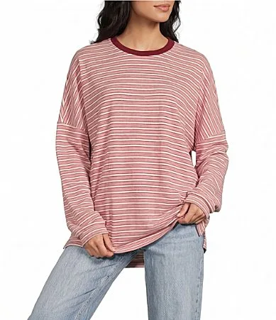 Knit Multi-Stripe Long Sleeve Shirt by Things Between