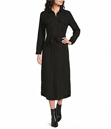 Patch Pocket Maxi Shirt Dress by Bella Dahl