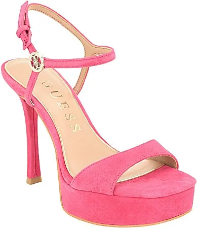 Hendora Suede Platform Dress Sandals by GUESS