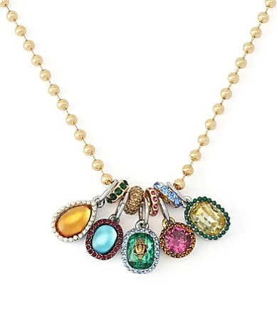 Gemstone Charm Short Pendant Necklace by Kurt Geiger