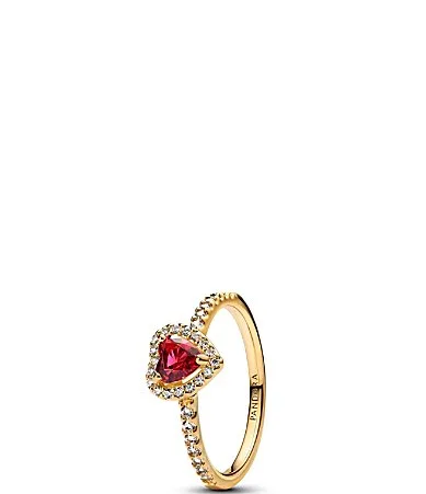 Gold Elevated CZ Heart Band Ring by Pandora