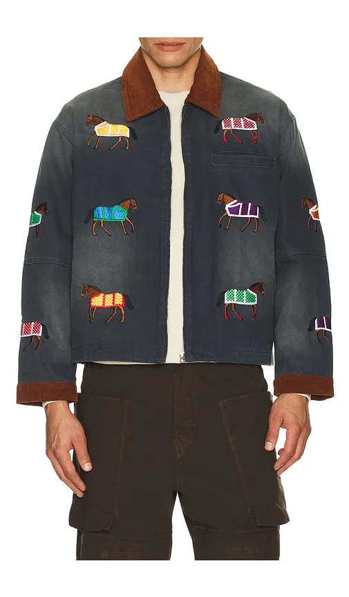 Lariat Horse Embroidered Work Jacket by Found