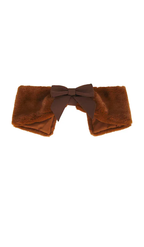 Faux Fur Bow Belt by Shushutong