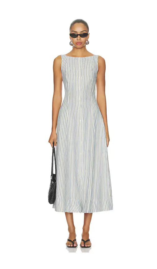 Boat Neck Sleeveless a Line Dress by Polo Ralph Lauren
