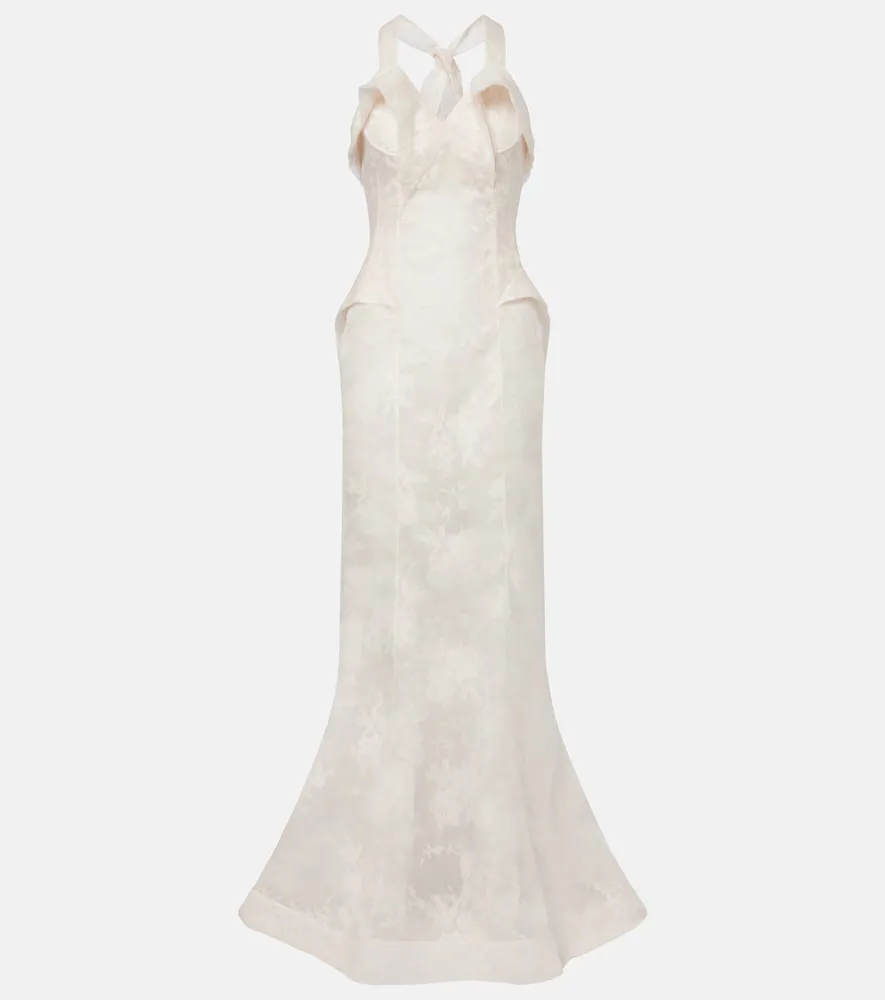 Sheer Silk Lace Gown by Mcqueen