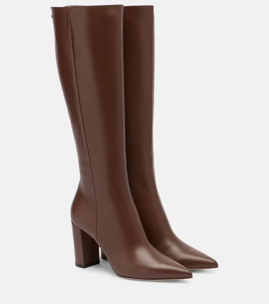 Lyell 85 Leather Boots by Gianvito Rossi