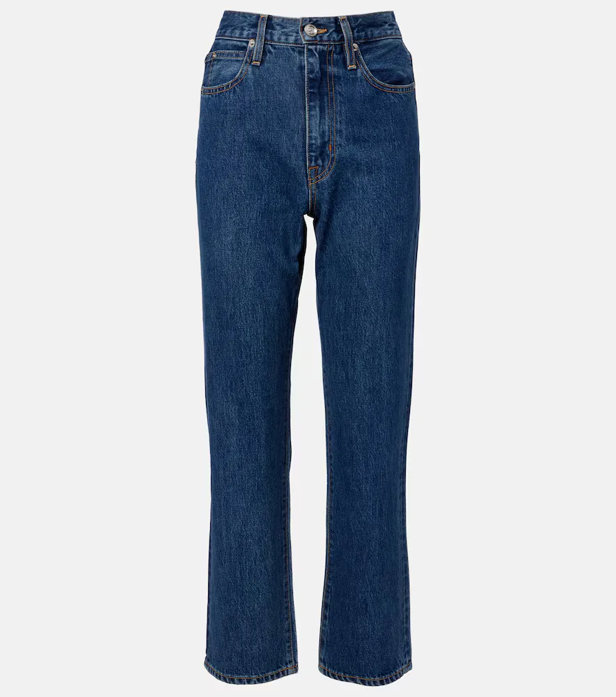London Cropped High-Rise Straight Jeans