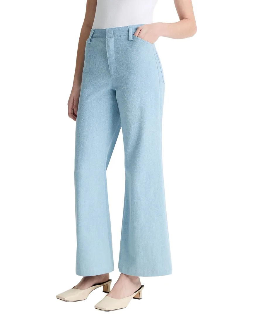 Mid Rise Cropped Flare Twill Pant by Vince